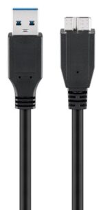 GOOBAY καλώδιο USB 3.0 σε USB 3.0 micro Τype B 95169, 15W, 5Gbps, 1m, μαύρο - 4040849951695 - Image 2
