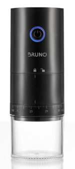 BRUNO ηλεκτρικός μύλος καφέ BRN-0256, επαναφορτιζόμενος, με 39 επίπεδα άλεσης, μαύρος - 5210131146989