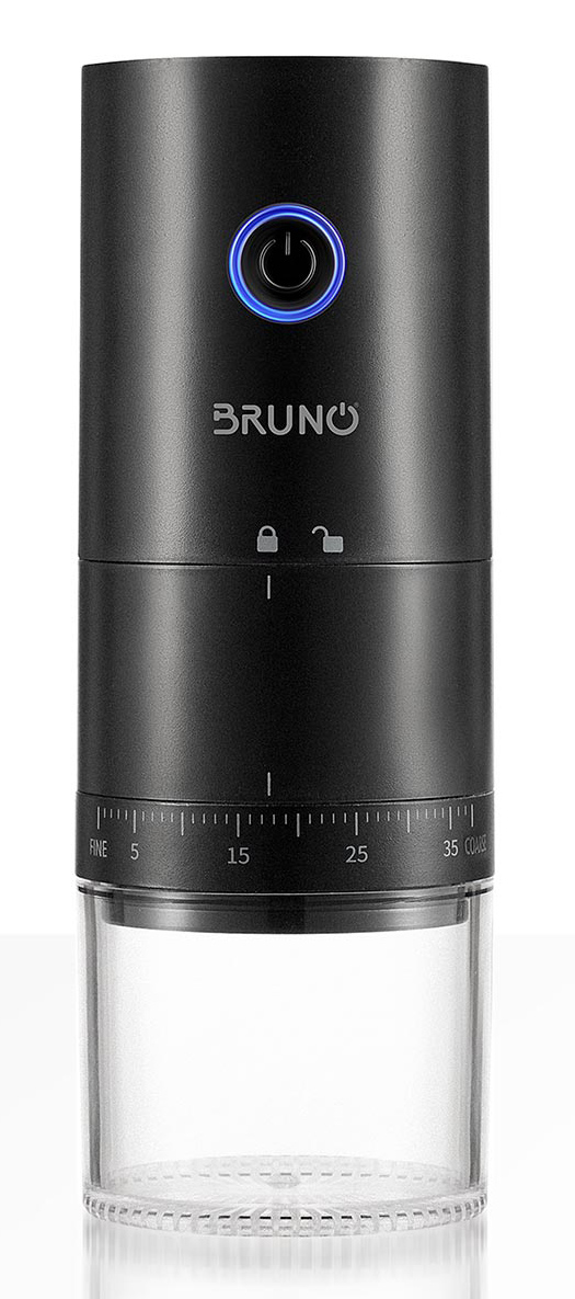 BRN-0256-01 BRUNO ηλεκτρικός μύλος καφέ BRN-0256, επαναφορτιζόμενος, με 39 επίπεδα άλεσης, μαύρος - 5210131146989 - Image 1