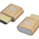 POWERTECH HDMI display emulator plug CAB-H192 με LED, 4K/60Hz, χρυσό - 5210131138885