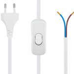 POWERTECH καλώδιο τροφοδοσίας CAB-P041 με διακόπτη, 2x 0.75mm², 1.5m, λευκό - 5210131140796