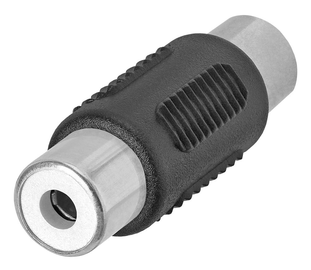 CAB-R021 POWERTECH αντάπτορας RCA θηλυκό σε θηλυκό CAB-R021, μαύρος - 5210131140819 - Image 1
