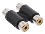 POWERTECH αντάπτορας 2x RCA θηλυκό σε θηλυκό CAB-R022, μαύρος - 5210131140826