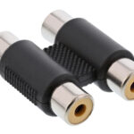 POWERTECH αντάπτορας 2x RCA θηλυκό σε θηλυκό CAB-R022, μαύρος - 5210131140826