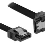 POWERTECH καλώδιο SATA III CAB-W050, γωνιακό, 6 Gb/s, 0.50m, μαύρο - 5210131140864