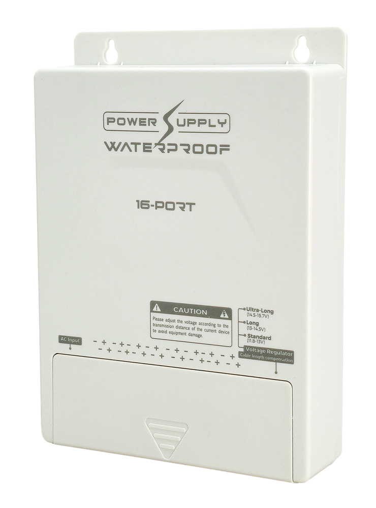FS-DC121608W FOLKSAFE τροφοδοτικό συστημάτων CCTV FS-DC121608W, 16 εξόδων, 12V/8A, αδιάβροχο IP65 - 5210131148426 - Image 1