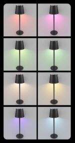 POWERTECH LED επιτραπέζιο φωτιστικό HLL-0195, RGB, ρυθμιζόμενο, επαναφορτιζόμενο, μαύρο - 5210131135914 - Image 2