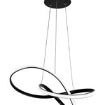 POWERTECH LED φωτιστικό οροφής HLL-0207, 48W, 4000K, Φ50cm x 120cm, μαύρο - 5210131143445
