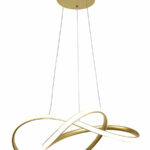 POWERTECH LED φωτιστικό οροφής HLL-0208, 48W, 4000K, Φ50cm x 120cm, χρυσό - 5210131143452