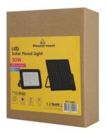 POWERTECH LED ηλιακός προβολέας PT-1461 με τηλεχειριστήριο, 30W, 4000K, 400lm, IP66 - 5210131133576 - Image 2