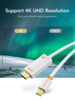 CABLETIME καλώδιο mini DisplayPort σε HDMI CT-AV588-03G4K, 4K/30Hz, 1m, λευκό - 5210131149126 - Image 2