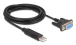 DELOCK καλώδιο USB σε RS-232 67382, 921.6Kbps, 1.8m, μαύρο - 4043619673827 - Image 2