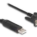 DELOCK καλώδιο USB σε RS-232 67382, 921.6Kbps, 1.8m, μαύρο - 4043619673827