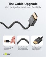 GOOBAY καλώδιο DisplayPort 77443, 8K/120Hz, 40 Gbps, 2m, μαύρο - 4040849774430 - Image 2