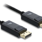 DELOCK καλώδιο DisplayPort 2.1 81672, 16K/60Hz, 80 Gbps, 2m, μαύρο - 4043619816729