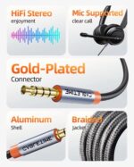 CABLETIME καλώδιο ήχου 3.5mm CT-AM35M, gold plated, 1m, μαύρο - 5210131149171 - Image 2