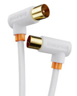 CABLETIME καλώδιο κεραίας CT-AV101-10, γωνιακό, 75 Ohm, 1m, λευκό - 5210131149300
