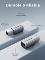 CABLETIME αντάπτορας USB-C σε USB Type B CT-CFBM2-AG, 480Mbps, γκρι - 5210131149287 - Image 2