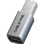 CABLETIME αντάπτορας USB-C σε USB Type B CT-CFBM2-AG, 480Mbps, γκρι - 5210131149287