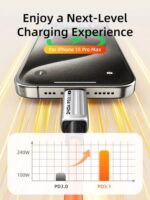 CABLETIME καλώδιο USB-C CT-CM240-ZSW1, 240W, 480Mbps, 1m, λευκό - 5210131149225 - Image 2