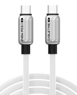 CABLETIME καλώδιο USB-C CT-CM240-ZSW1, 240W, 480Mbps, 1m, λευκό - 5210131149225