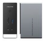 CABLETIME docking station CT-DK181-AG, 16 θυρών, USB-C σύνδεση, 100W PD, 1000Mbps, MST, γκρι - 5210131149140 - Image 2
