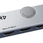 CABLETIME HDMI switch CT-HS4K2-AG, 2 σε 1, 4K/60Hz, bi-directional, γκρι - 5210131149157