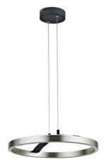 POWERTECH LED φωτιστικό οροφής HLL-0202, 29W, 4000K, Φ38x120cm, ασημί/μαύρο - 5210131142103