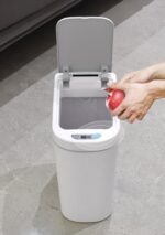 HOME USE κάδος απορριμμάτων HUH-0255 με φωτοκύτταρο, 7lt, λευκός - 5210131146750 - Image 2
