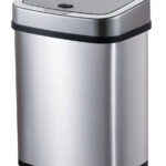 HOME USE κάδος απορριμμάτων HUH-0256 με φωτοκύτταρο, ανοξείδωτο ατσάλι, 15lt, ασημί - 5210131146767