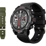 INTIME smartwatch G6 με 2x λουράκια, heart rate, 1.43" AMOLED, GPS, 5ATM/IP69, titanium black - 5210131144046