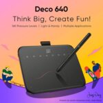XP-PEN ταμπλέτα σχεδίασης με γραφίδα Deco 640, 160x90mm, μαύρο - 850052635879 - Image 2