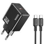 KAKUSIGA φορτιστής τοίχου KSC-1242 με καλώδιο USB-C, USB-C, 30W, μαύρος - 6921042140513