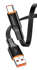 KAKUSIGA καλώδιο USB-C σε USB KSC-999, 5A, 480Mbps, flat, 1m, μαύρο - 6921042148564