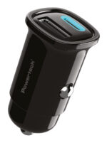 POWERTECH φορτιστής αυτοκινήτου PT-1538, USB & USB-C, 30W, μαύρος - 5210131148525