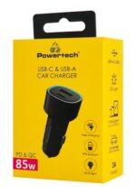 POWERTECH φορτιστής αυτοκινήτου PT-1539, USB & USB-C, 85W, μαύρος - 5210131148532 - Image 2