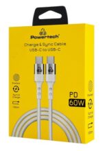 POWERTECH καλώδιο USB-C σε USB-C PTR-0167, PD 60W, copper, 1m, λευκό - 5210131149911 - Image 2