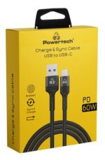 POWERTECH καλώδιο USB-C σε USB PTR-0169, PD 60W, copper, 1.5m, μαύρο - 5210131149935 - Image 2