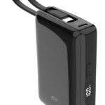 SILICON POWER power bank CP10 με καλώδιο USB-C, 2x θύρες εξόδου, 10000mAh, 20W, μαύρο - 4713436163930