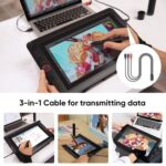 XP-PEN HDMI σε USB-C & 2x USB SPE40 για ταμπλέτα σχεδίασης, 1.5m, μαύρο - 654913040488 - Image 2