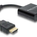 DELOCK αντάπτορας HDMI σε VGA 61077, 1080p, μαύρος - 4043619610778