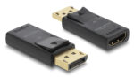 DELOCK αντάπτορας DisplayPort σε HDMI 61086, 4K/60Hz, active, μαύρος - 4043619610860
