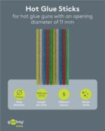 GOOBAY ράβδοι σιλικόνης 77855, Φ11mm x 200mm, glitter διάφορα χρώματα, 10τμχ - 4040849778551 - Image 2