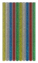 GOOBAY ράβδοι σιλικόνης 77855, Φ11mm x 200mm, glitter διάφορα χρώματα, 10τμχ - 4040849778551
