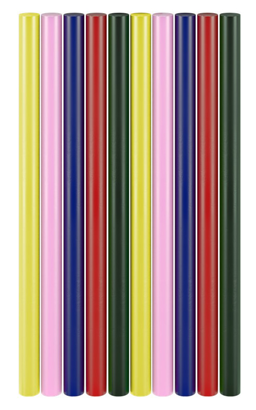77856 GOOBAY ράβδοι σιλικόνης 77856, Φ11mm x 200mm, διάφορα χρώματα, 10τμχ - 4040849778568 - Image 1