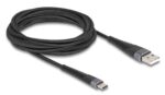 DELOCK καλώδιο USB σε USB-C 81123, 60W, 480Mbps, 3m, μαύρο - 4043619811236 - Image 2
