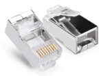 POWERTECH βύσμα RJ45 CAB-N448, ανοιχτού τύπου, Cat 6/6a FTP, μεταλλικό, ασημί, 50τμχ - 5210131151693