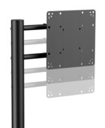 BRATECK βάση τηλεόρασης δαπέδου FS54-22T-02W, 17-43", έως 15kg, με ράφι & ροδάκια, μαύρη - 5210131155066 - Image 2