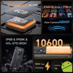 OUKITEL smartphone G1, 6.52", 6/256GB, 10600mAh, IP68/IP69K/MIL-STD-810H, μαύρο - 6931940757874 - Image 2