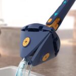 HOME USE τριγωνική σφουγγαρίστρα HUH-0257 με 4x πανιά μικροϊνών, προσαρμόσιμο ύψος, μπλε - 5210131151648 - Image 2